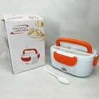 Ланч бокс электрический с подогревом Lunch Heater 220V Pro, контейнер для еды с отсеками. Цвет: оранжевый