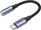 Адаптер Ugreen AV161 USB Type-C - mini jack 3.5 мм 0.1 м Grey (6957303805846)