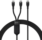Kabel Baseus Flash Series II 2-in-1 USB Type-C - USB Type-C 1.5 m 100 W Black (6932172622480)