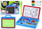 Zestaw do rysowania światałem LEAN Toys znikopis magnetyczny dwustronny z pisakami i magnesami (5905991009825)