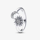 Серебряное кольцо Pandora Сияющее солнце и полумесяц 192845C01 52