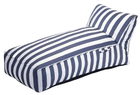 Leżanka Homla Maris w biało-niebieskie paski 70 x 150 x 65 cm (5906496744211)