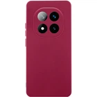 Чехол TPU GETMAN Liquid Silk Full Camera для Xiaomi Redmi Note 14 Pro 5G Бордовый / Marsala