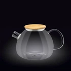 Чайник-заварник Wilmax Thermo 1200 мл с фильтром-спираль и бамбуковой крышкой 888824 / A WL