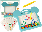 Układanka magnetyczna LEAN Toys niebiska, rysik i 12 kart (5905515351300)
