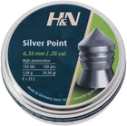 Кулі пневматичні H&N Silver Point кал. 6.35 мм. Вага - 1.58 г. 150 шт/уп