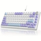 Клавіатура Ajazz AK820 Ігрова Механічна Дротова 75% Біло-Фіолетова RGB підсвітка