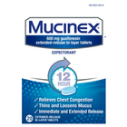 Муцинекс таблетки від кашлю, Mucinex Expectorant 12 hours, 600мг 20шт