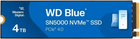 Dysk SSD Western Digital Blue SN5000 4TB M.2 2280 NVMe PCIe 4.0 x4 3D NAND QLC (WDBS3F0040BNC-WRSN)