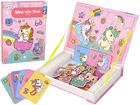 Magnetyczna układanka w formie książki LEAN Toys Jednorożce, pisak,  karty i magnesy (5905679073902)