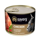 Влажный корм для стерилизованных котов Savory с курицей 200 г