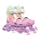 Роликові ковзани Neon Combo для дітей від 6-ти років, LED-підсвітка коліс, розмір 34-37 Веселка (NC49R4)