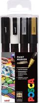 Набір акрилових маркерів Uni Posca 0.9 - 1.3 мм 4 шт (3296280033372)