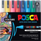 Zestaw markerów Uni Posca dekoracyjne z farbą 8 szt (4902778154151)