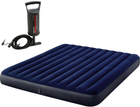 Materac dmuchany Intex 203 x 183 x 25 cm z pompką tłokową 64755 (5903890606824)