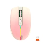 Мышь MEETION BTM002 беспроводная 2.4G+Bluetooth с RGB-подсветкой розовая