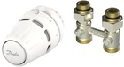 Комплект термостатичний Danfoss Regus RA + RLV-KB, Н-подібний, нижнє підкл, 1/2", прямий