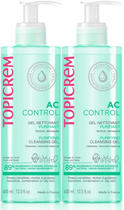 Zestaw żelów do mycia twarzy Topicrem AC Control oczyszczające 2 x 400 ml (ZES3700281705508)