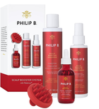 Zestaw do pielęgnacji włosów Philip B Scalp Booster System Szampon 180 ml +  Niezmywalna odżywka 125 ml + Serum 60 ml + Szczotka-masażer (850014170639)