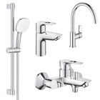 Набор смесителей Grohe BauLoop New 4в1 для ванной и кухни UA123225K3