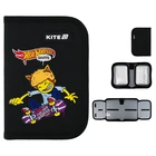 Пенал шкільний без наповнення Kite Hot Wheels Skate 1 відділення 2 відвороти 20.5х14х4 см Чорний (HW25-622-2)
