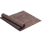 Килимок для йоги лляний каучуковий Yoga mat SP-Sport Коричневий FI-2441