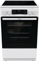 Плита Gorenje електрична склокерамічна, 70л, 60x60см, дисплей, приготування з паром, програматор, білий