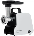М'ясорубка Liberton LMG-18S01, White/Black, 1800W, продуктивність 1.2кг/хв, диски для подрібнення 3/5/7мм, насадка для ковбасок/'кеббе', металевий шнек, реверс, захист від перегріву
