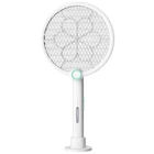 Мухобійка електрична від комарів WD-989 1200 mAh 47.8 см ракетка від мух та комарів з акумулятором знищувач комах White