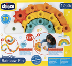 Zabawka edukacyjna Chicco Smart2Play 2 w 1 Kolorowe Pinezki Tęcza (8058664177820)