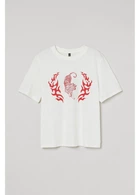 Футболка H&M XS Білий 0926694_тигр