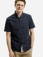 Сорочка бавовняна літня чоловіча Cross Jeans 35598-001 L Темно-синя (8697319764611)