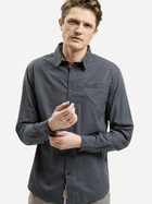 Сорочка бавовняна чоловіча Cross Jeans 35608-001 M Темно-синя (8697319765014)
