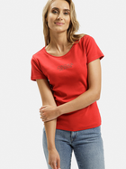T-shirt damski bawełniany Cross Jeans 55577-007 L Czerwony (8699438979921)