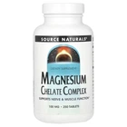 Мінерали Source Naturals Магній Хелат 100 мг Magnesium Chelate Complex 250 таблеток