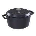 Каструля з кришкою Barazzoni Ghisa 80300202085 20 см 2.5 л чорна