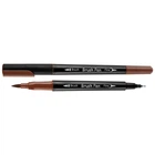 Маркер акварельний SANTI Brush Pen SW-23 темно-коричневий, двосторонній (6) /391023/