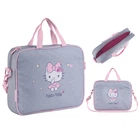 Шкільна текстильна сумка Kite Hello Kitty A4 27х34х7 см 1 відділення Сіра (HK25-589-1)