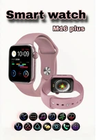Смарт Часы M16 plus 44 mm Smart watch pink магнитная зарядка звонки смс смарт вотч