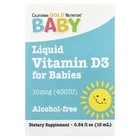 Витамин Д3 для детей в каплях, California Gold Nutrition, 400 МЕ (10 мкг), 10 мл