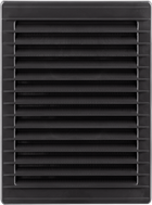Решітка вентиляційна пластикова з сіткою AirRoxy 140x210 graphite чорна 02-343