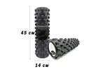 Массажный ролик EasyFit Grid Roller PRO 45 см Черный