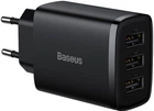 Сетевое зарядное устройство Baseus Compact Charger 3U 17W EU Black