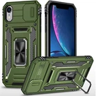 Ударопрочный чехол Epik Camshield Army Ring для Apple iPhone XR (6.1") Оливковый / Army Green