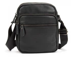 Мужская кожаная сумка планшетка Tiding Bag черная