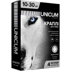 Капли для животных Unicum Premium от блох и клещей на холке для собак массой 10-30 кг/3 шт (4820150201807)