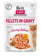 Вологий корм для кішок Brit Care Cat Pouch філе у соусі пікантний лосось 85 г