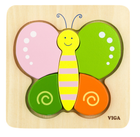 Drewniany mini puzzle Viga na podkładce Motyl 50170 (6934510501709)