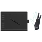 New_Графічний планшет Huion New 1060Plus + рукавичка ( Чорний )