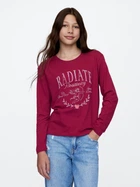 Детский лонгслив для девочки GAP 389090267 128 см Бордовый (1159836085)